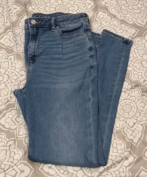 American Eagle Outfitters Women's Super High Rise Jegging in Blue Size 12 Long thumbnail 1