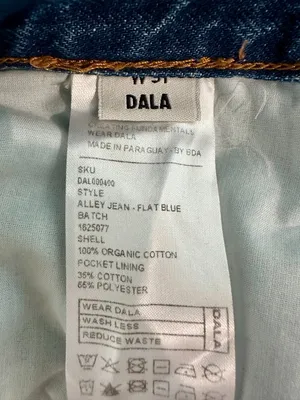 DALA Alley High Rise Straight Leg Jeans Flat Blue 31 thumbnail 4