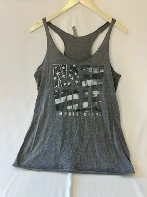 Gray Nashville Music City Racerback Tank Top thumbnail 1