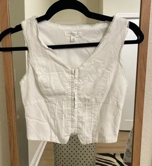 Kirious White Boho Corset Top thumbnail 1