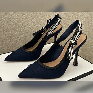 Steve Madden Women’s Bri Dark Denim Design Heels Size-6.5 thumbnail 6
