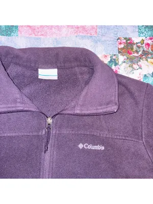 Columbia Women's Medium Purple Outdoor Fleece Jacket Cozy Warm Full Zip thumbnail 3
