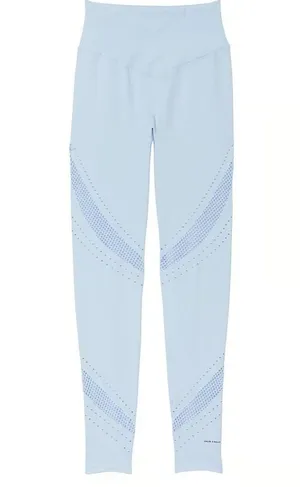 NWT PINK Victoria Secret Seamless Classic Workout Leggings in Light Blue SIZE XL thumbnail 4