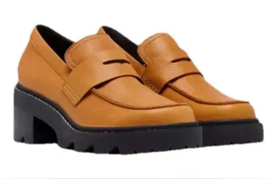 SOREL Joan Now City Loafer Chunky Platform Canyon Gold Black 7 thumbnail 1