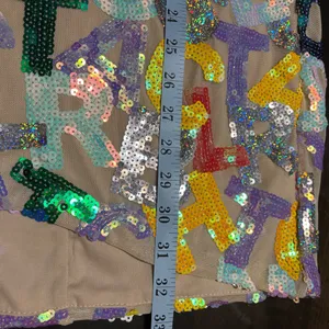 Unbranded Colorful Sequined Alphabet Letters Formal Ladies Party Dress size L thumbnail 9
