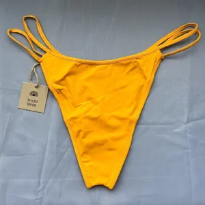 Toast Swim x Free People Signature Open Side Bottom in Marigold Yellow NWT thumbnail 4