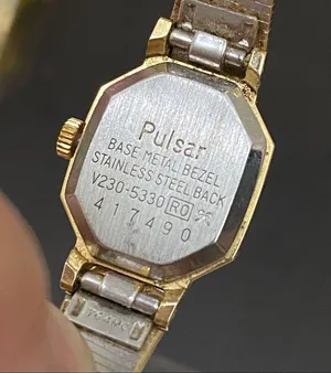Vintage PULSAR V230-5330 Metal Bezel Stainless Steel Japan Movement Gold Watch thumbnail 8