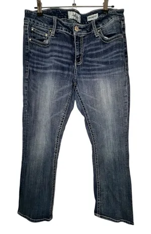 Daytrip Mid-Rise Virgo Bootcut Medium Wash Denim Jeans With Fading thumbnail 1