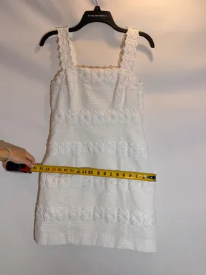 Lilly Pulitzer Davis Resort White Cotton Lace Trim Smocked Sundress Size 8 thumbnail 9