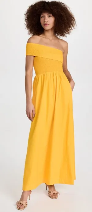 SWF One Shoulder‎ Shirred Maxi Dress size large NWT thumbnail 1