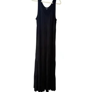 Ellos Womens Black Tiered Sleeveless Scoop Neck Jersey Knit‎ Maxi Dress M Tall thumbnail 2