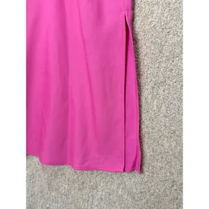 Imperfect pink slip dress vneck midi dress sleeveless slits medium wedding guest thumbnail 5