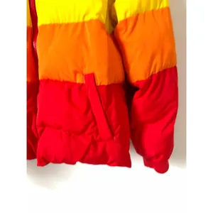 Target x Lego Color Block Puffer Jacket Vest Pink Red Yellow Orange Size Small thumbnail 6