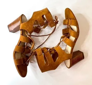 Marc Fisher Paradox Gladiator‎ Lace Tie Sandals Size 6.5 Boho Lace Up strappy thumbnail 1