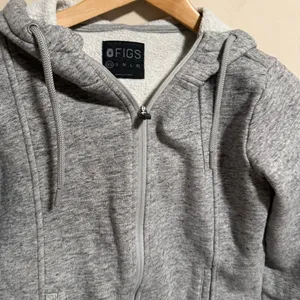 FIGS Essential Full-Zip Hoodie Jacket Heather Gray- Size XS thumbnail 4