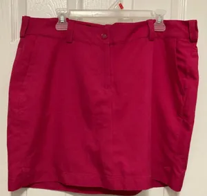*Nike Golf Tour Performance Hot Pink Fuchsia Size 16 Dri-Fit Skorts #J thumbnail 1