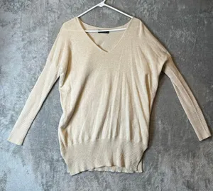 Twinset Sz M Oversized V Neck Sweater Wool Angora Hair Blend Women's‎ thumbnail 1