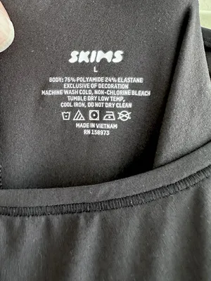 SKIMS Fits Everybody Slip Dress, Black/Onyx, Athleisure Mini, Size Large thumbnail 7