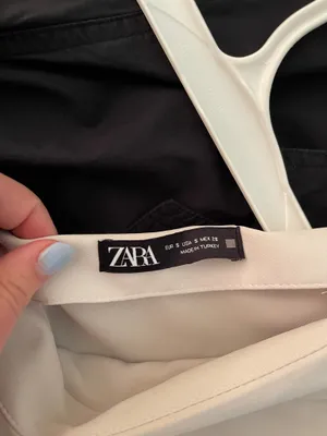zara cream self tie belted waist ruffled hem skort thumbnail 4