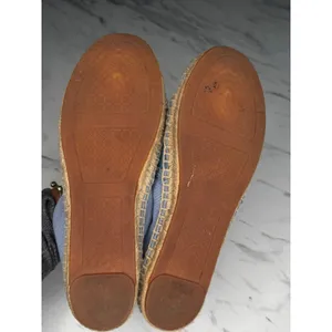Tory Burch Women Blue Canvas Patent Leather Logo Espadrille Flats Size‎ 10 thumbnail 5