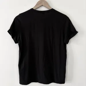 Cuyana Crewneck‎ T Shirt black 100% Pima Cotton Rolled Short Sleeve Size Medium thumbnail 4