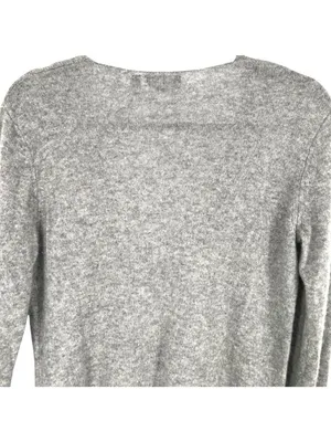 Theory Adrianna RL 100% Cashmere V-Neck Sweater Gray Size Small Quiet Luxury thumbnail 5