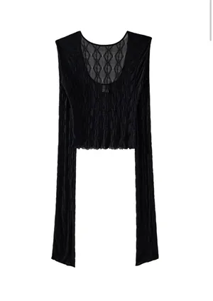 Find me now FLORA TOP IN BLACK thumbnail 2