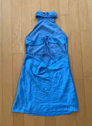 Princess Polly take me back mini dress in blue thumbnail 2