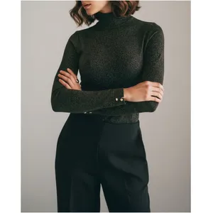 SÉZANE Omaya Long Sleeve Knit Top, Gold, Large thumbnail 2