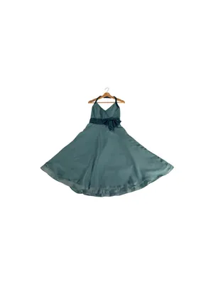 Vintage Alfred Angelo Y2K Aqua Halter Formal Dress Fairy Halloween Costume US 8 thumbnail 5