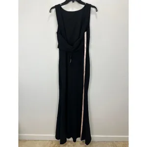 Lulus Love In Your Eyes Black Knotted Mermaid Maxi Dress Formal Medium NWT thumbnail 9