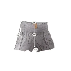 Natural Life NWT Boho Satin Flowy Shorts Gray Silver‎ Smocked Waist M Coquette thumbnail 5