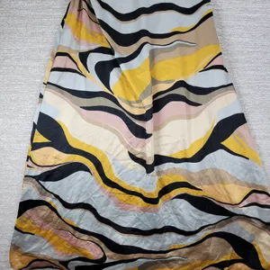 Sugarlips Lourdes Cut Out Dress Womens Large Yellow Tan Ruched Midi Silky Lined thumbnail 8