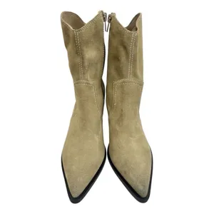 BP. Western Boots Size 5.5 in‎ Tan Smoke Leather Block Heel Pointed Toe thumbnail 5