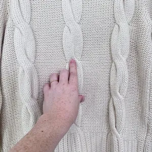 Chunky Cable Knit Cream Fisherman Turtleneck Classic Sweater Rory Gilmore Cozy thumbnail 6