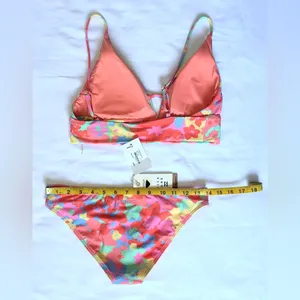 NWT Billabong Coast Is Clear Bikini Set - Multi - L/S thumbnail 7