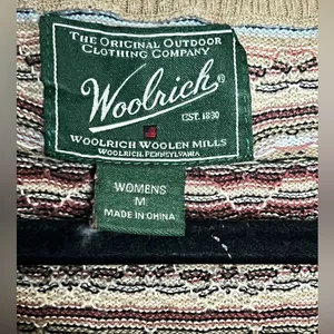 VTG - Woolrich women’s full zip colorful print sweater - Size Medium thumbnail 4