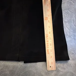 Genuine Leather Suede Black Long Skirt & Button Top Suit Set Matching VTG thumbnail 8