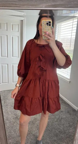 Fall dress Orange Size L thumbnail 1