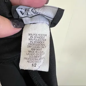 Faviana Black Ruched Satin Mermaid Dress Size 1/2 Prom Formal thumbnail 4