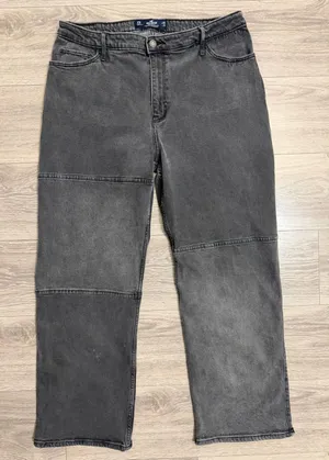 Hollister Ultra High-Rise Dad Jean‎ Washed Black Seam Detail Size 17R 36x28 thumbnail 1