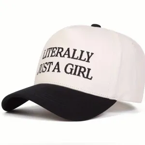 Literally Just a Girl Black & White Trucker Baseball Hat thumbnail 2