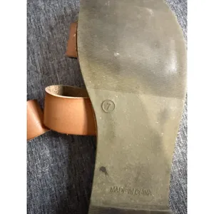 GAP Double Strap Slides Color Cognac Women's Sz 7 thumbnail 5