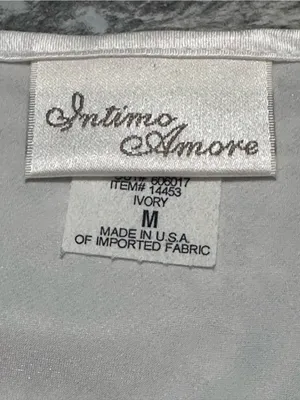 Intimo Amore Satin Ivory Wrap Robe with Nightgown vintage M thumbnail 5