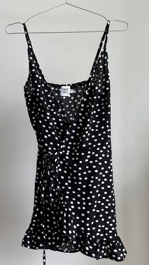 Princess Polly Her Jewel Polka Dot Mini Wrap Dress 6 Homecoming Hoco Rush Party thumbnail 1
