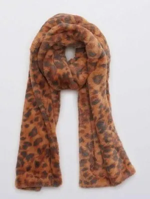 Aerie FAUX FUR LEOPARD PRINT SCARF thumbnail 1