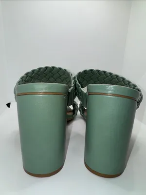 Cato Braided Block Heel Sandals Heels Green Women’s 9.5 thumbnail 7