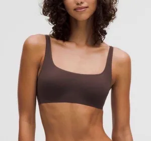 Lululemon Athletica Wundermost Ultra-Soft Nulu Scoop-Neck Brown Bralette Size‎ 2 thumbnail 1