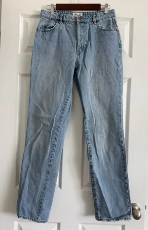 Rolla’s Classic Straight High Rise Jeans G’Day Mate Light Wash Size 28 thumbnail 1