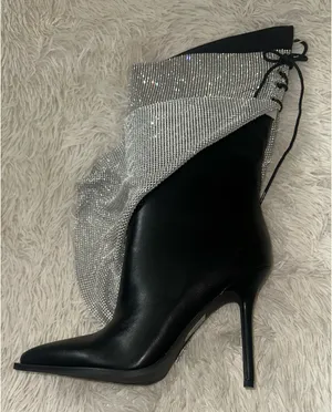 Azalea Wang Jaclyn-Black Stiletto Boot - Size 8 - Nib thumbnail 8